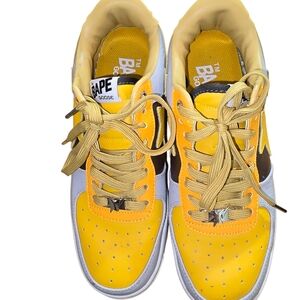 Bape GOOSE SZ. 10 YELLOW/BROWN SNEAKERS